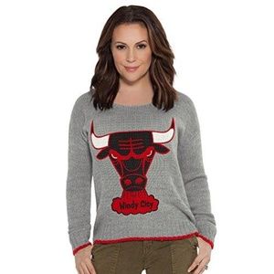 Alyssa Milano Chicago Bulls Lace Up Sweater